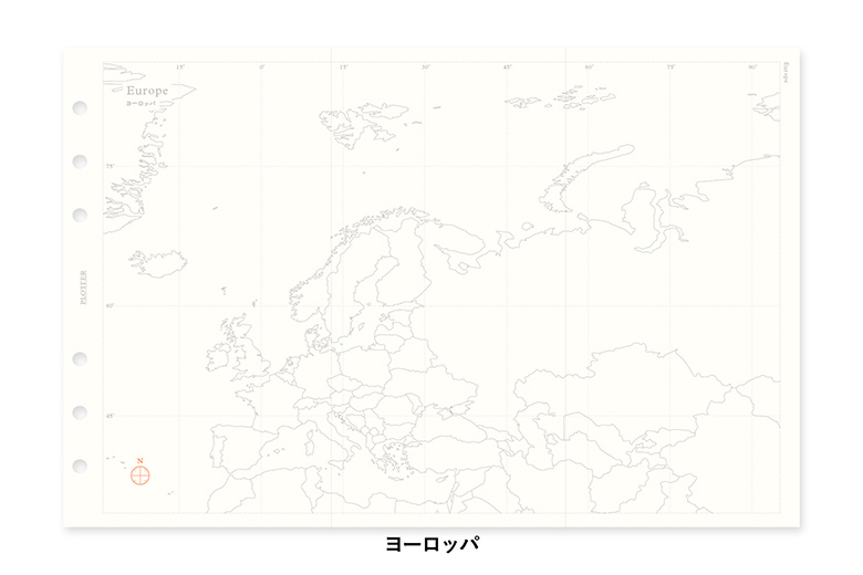 ワールドマップ（世界白地図）　PLOTTER（プロッター）公式通販｜017　バイブルサイズ(77716615)